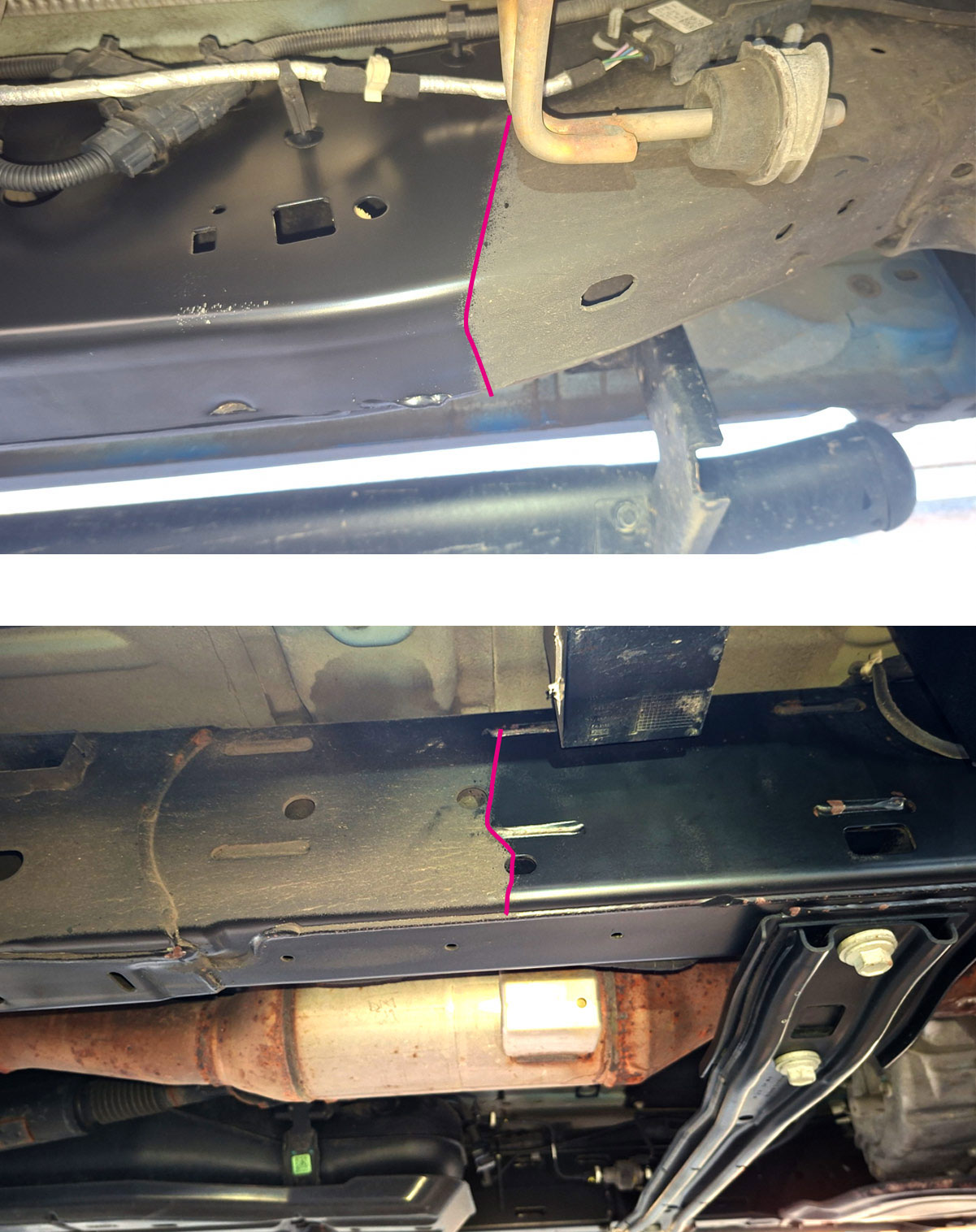 Sichtbarer Übergang zur bearbeiteten Stelle